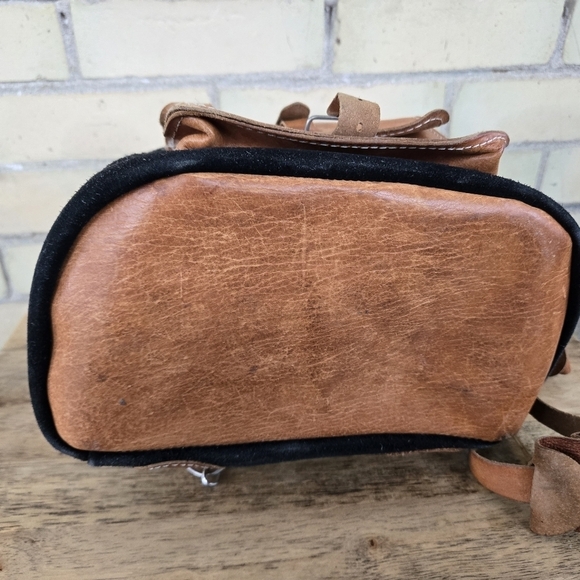 Vintage Suede & Leather Backpack - Picture 9 of 11
